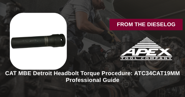 ATC34CAT19MM CAT MBE Detroit headbolt torque procedure step-by-step